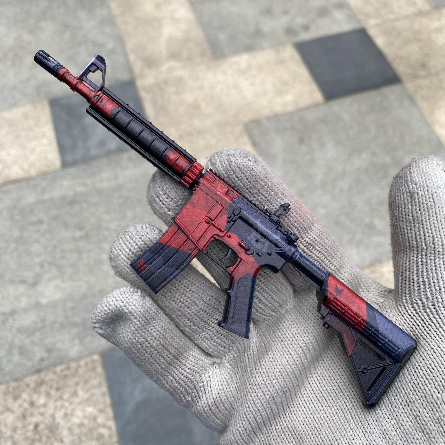 Metal Tiny CS M4A4 Evil Daimyo Gun Miniature For Collection