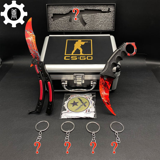Roar Skin Balisong Karambit Stickers Keychains AK Gift Case