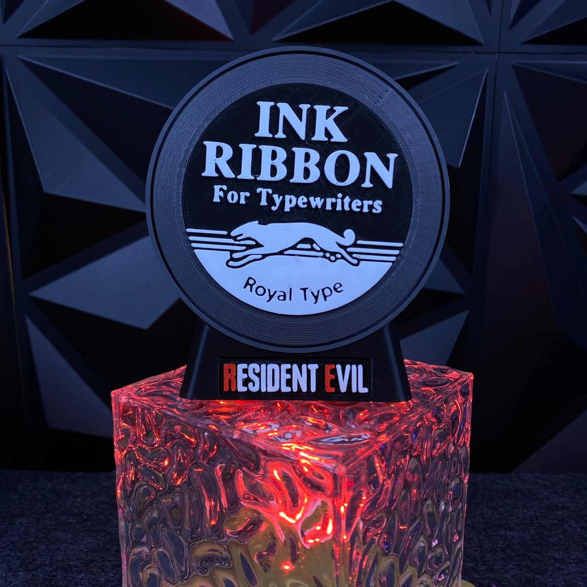 RE Ink Ribbon Speaker 3D Printed Horror Game Themed Desktop Decor Gift
