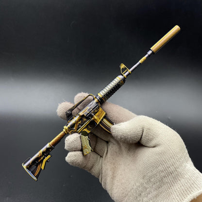 CS2 M4A1-S Golden Coil Mini Metal Replica Gun for Collectible
