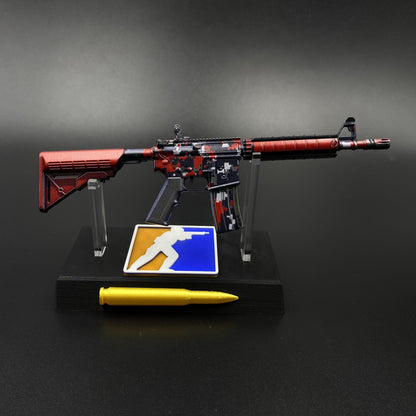 Hot Game Skin CS M4A4 Red DDPAT Gun Miniature Collection