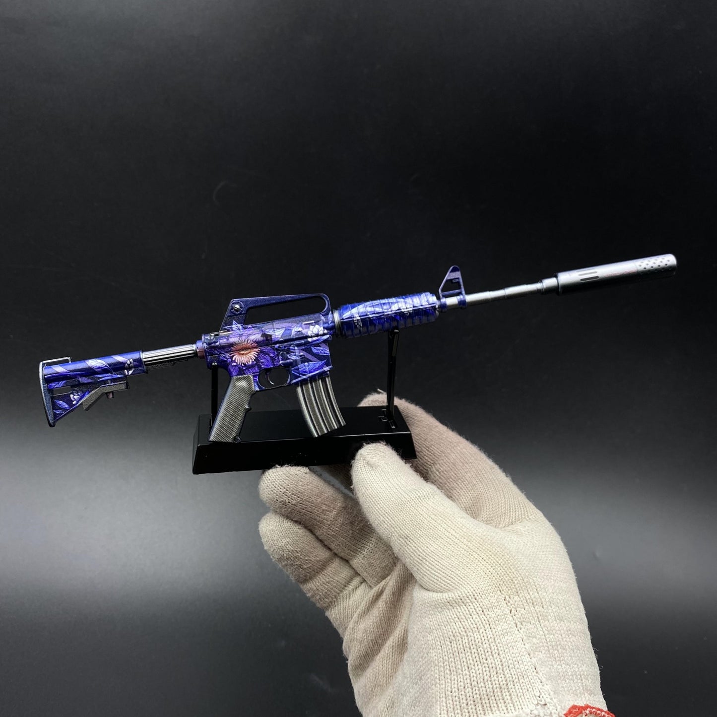 CS M4A1‑S Black Lotus Metal Tiny Gun Replica for Collectible
