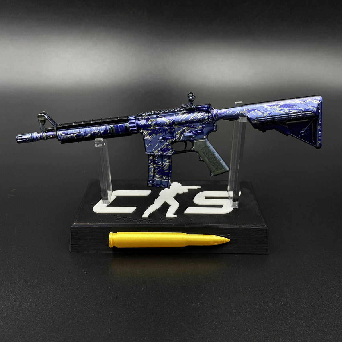 Metal Tiny CS M4A4 Naval Shred Camo Gun Miniature For Collection