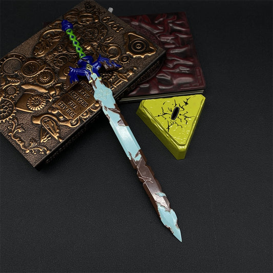 Metal 30CM Game Link Master Sword Damage Version Blunt Display Replica