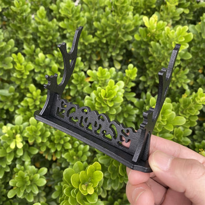 2-Layer Wooden Small Swords Weapon Display Holder
