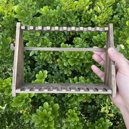 10-Layer Vertical Small Sword Small Long Handle Weapon Wood Display Holder Wooden Kit