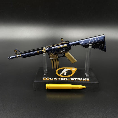 Metal Tiny CS M4A4 Sheet Lightning Gun Miniature For Collection