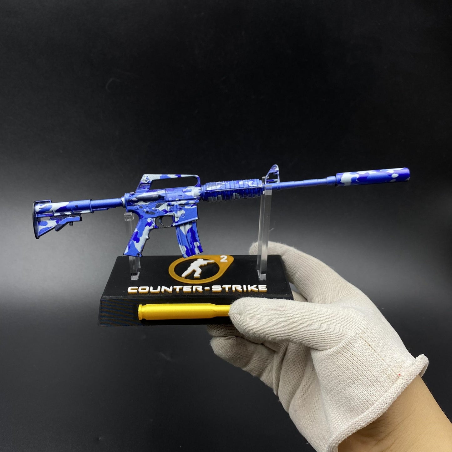 M4A1-S Bright Water Mini Metal Replica Gun for Collectible