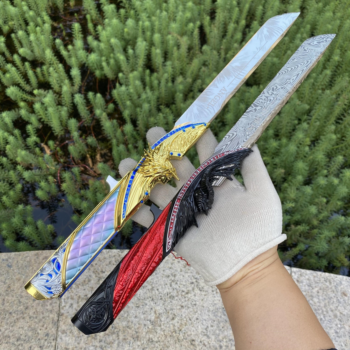 Delta Force Dark Star Angel & Demon Twin Knives Replica 40CM/15.74" - Dull Blade Collectibles