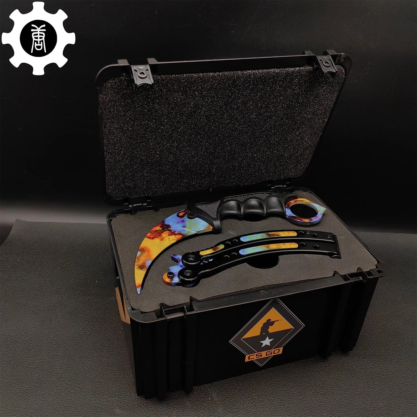Black Gamma Weapon Case Blunt Blade Karambit & Balisong Gift Box