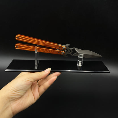 IRL CNC Balisong Trainer Butterfly Knife Trainer Unsharpened Practice Balisong Collectible