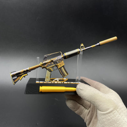 CS2 M4A1-S Golden Coil Mini Metal Replica Gun for Collectible