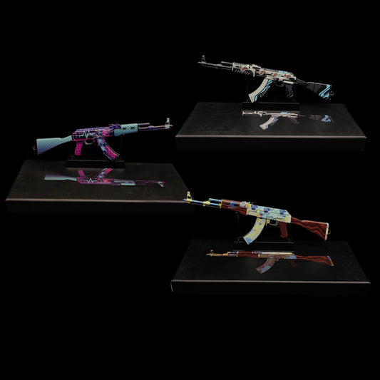 AK47 Neon Rider Case Hardened AK47 Vulcan Metal Gun Miniature