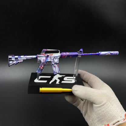CS M4A1‑S Vaporwave Metal Tiny Gun Replica for Collectible