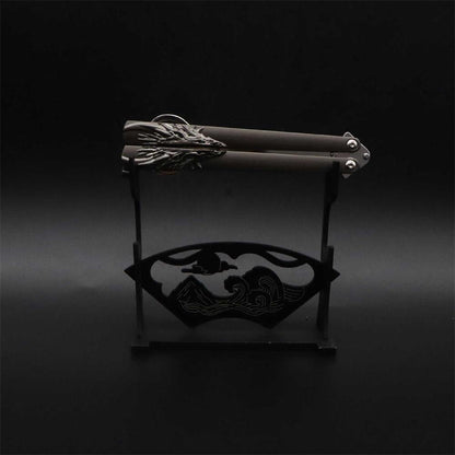 Dragon Head Totem & Sword Metal Balisong Bottle Opener