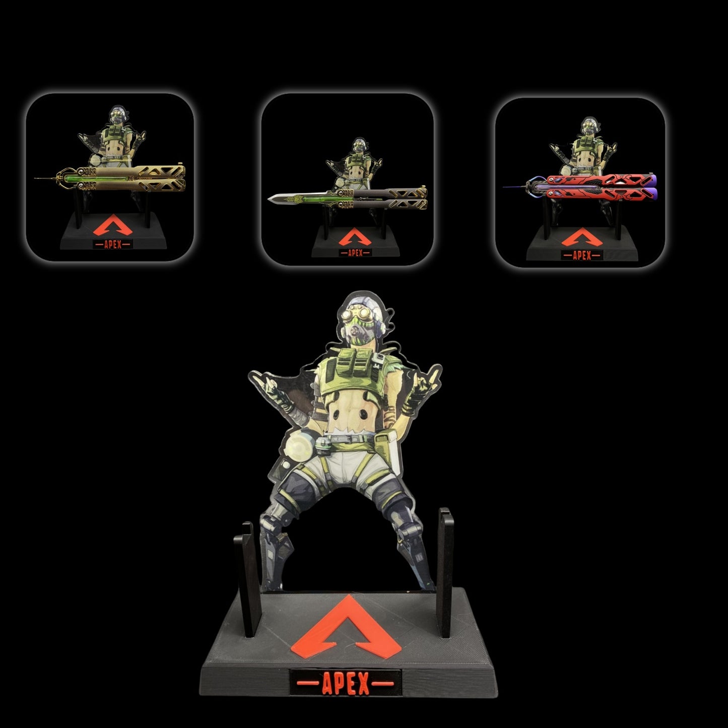 Octane Heirloom 3D Printed Display Holder With Acrylic Plate