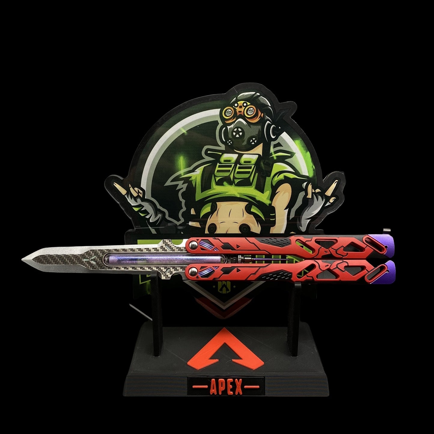 Octane Heirloom Recolor Replica-Octane Balisong Prototype Prop