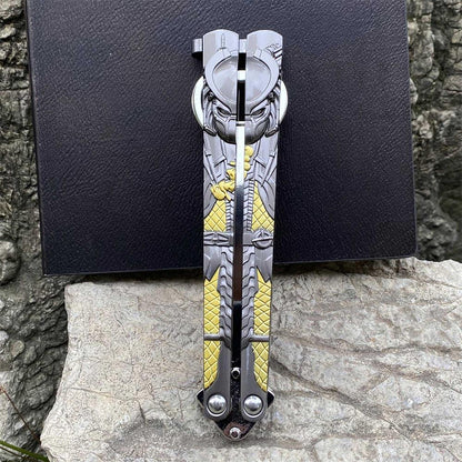 Metal Predator & Alien Balisong Bottle Opener