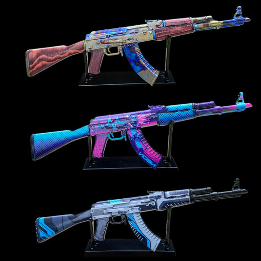 AK47 Neon Rider Case Hardened AK47 Vulcan Metal Gun Miniature