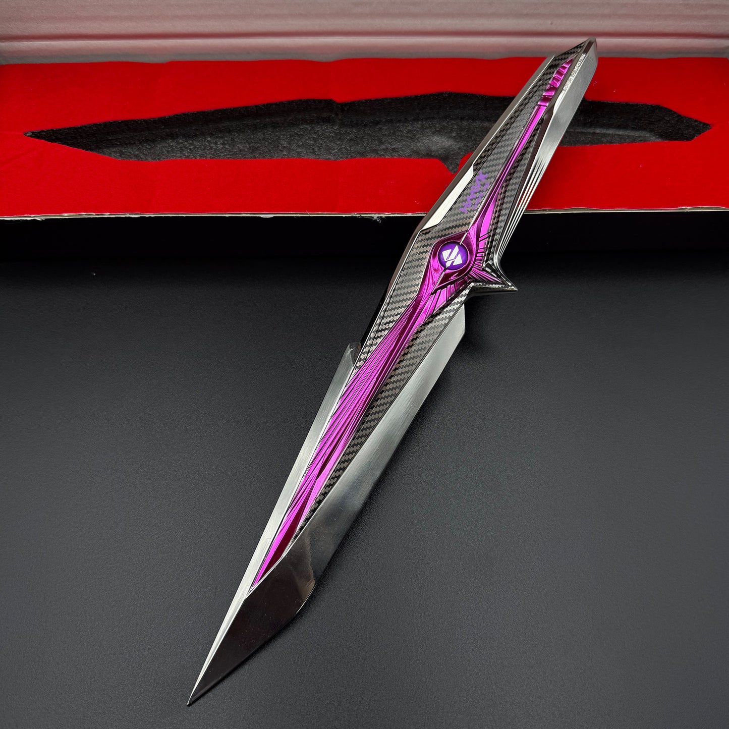 28cm/11'' 1:1 Scale Replica Delta S9 Falling Star Game Knife IRL Replica Knife Blunt Blade