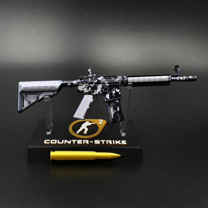 Metal Tiny CS M4A4 Urban DDPAT Gun Miniature For Collection