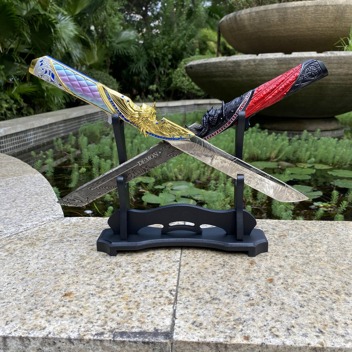 Delta Force Dark Star Angel & Demon Twin Knives Replica 40CM/15.74" - Dull Blade Collectibles