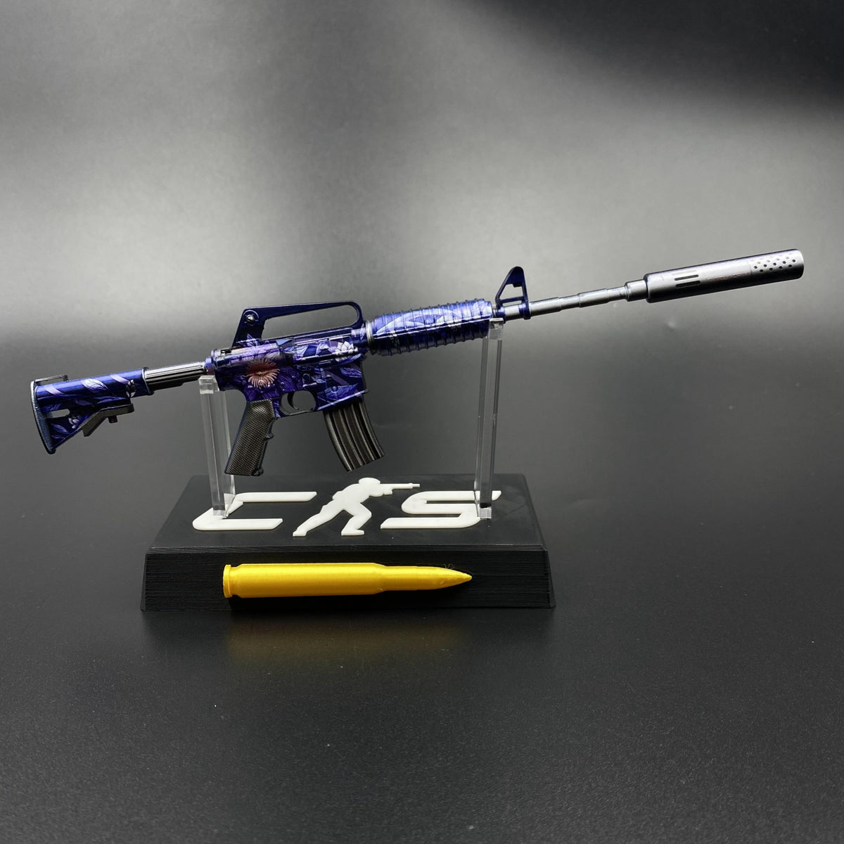 CS M4A1‑S Black Lotus Metal Tiny Gun Replica for Collectible