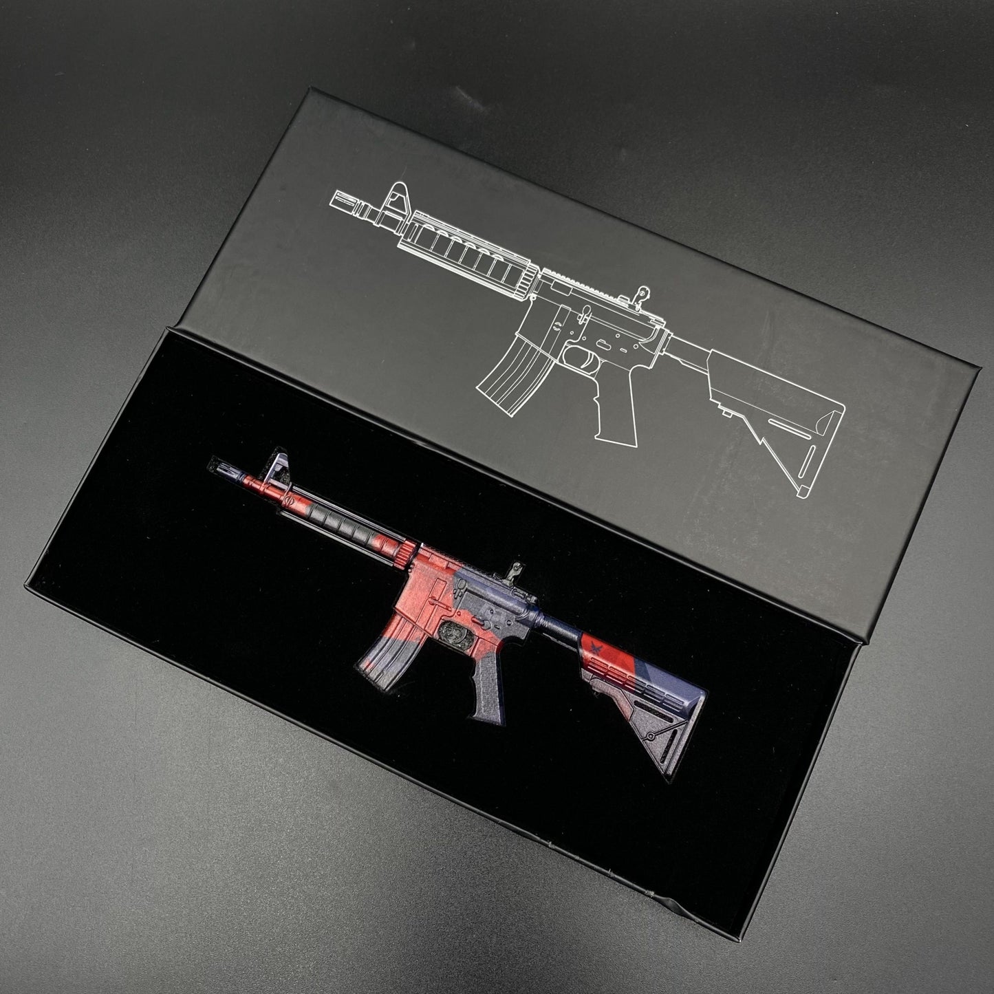 Metal Tiny CS M4A4 Evil Daimyo Gun Miniature For Collection