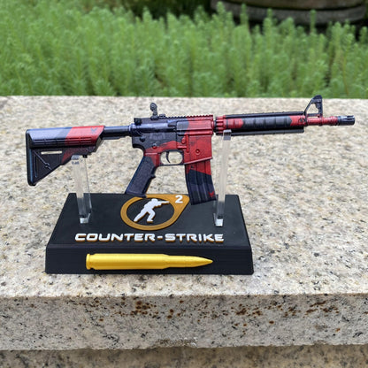 Metal Tiny CS M4A4 Evil Daimyo Gun Miniature For Collection