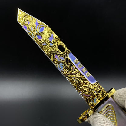 Delta Force Dragon Fang Tactical Dagger Metal Replica, Prop For Game Collection