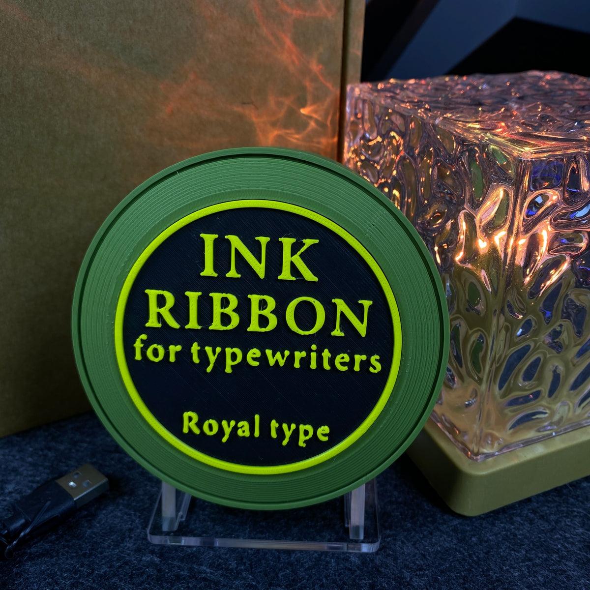 RE Ink Ribbon Speaker Replica Prop, 3D Printed Horror Game Fan Art Desktop Decor, Collectible Gaming Ornament Gift