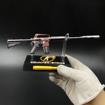 M4A1-S Night Terror Mini Metal Replica Gun for Collectible