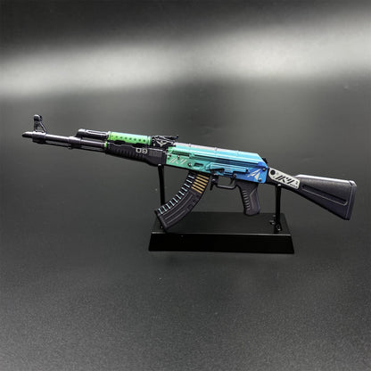 Tiny CS2 AK47 Ice Coaled Gun Miniature Metal Replica For Display