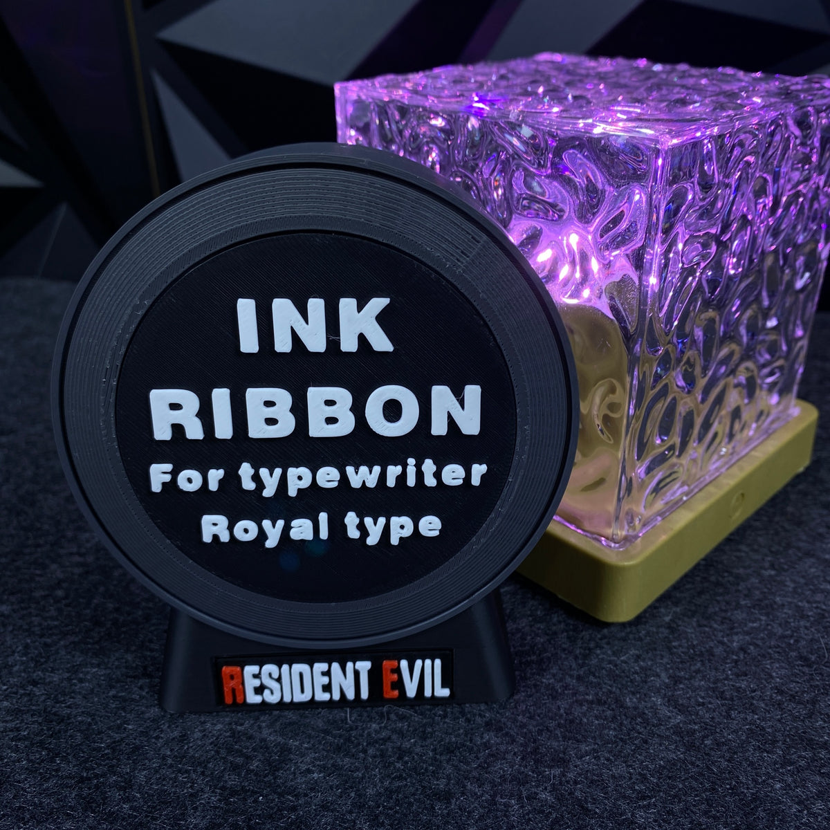 RE Horror Game Ink Ribbon 3D Printed Shape Speaker, Gaming Room Decor Fan Collectible