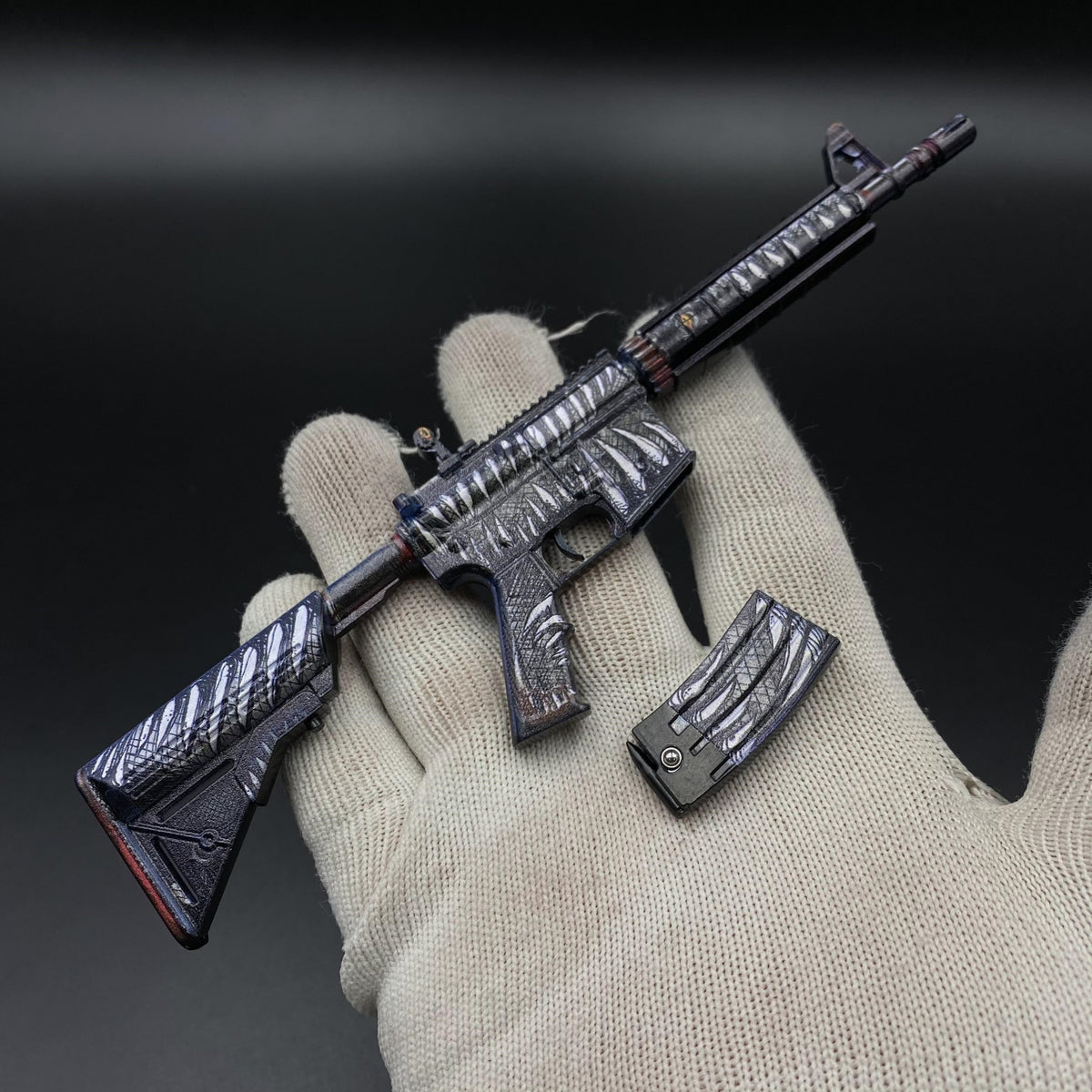 CS M4A4 Zubastick Miniature Gun Metal Replica Rifle Game Fan Collectible Gift