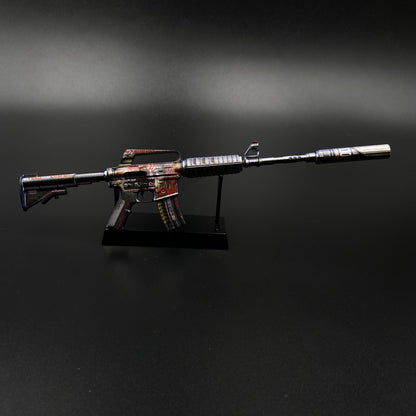 M4A1-S Night Terror Mini Metal Replica Gun for Collectible