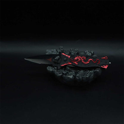 Dragon Totem Skeleton Folding Knife