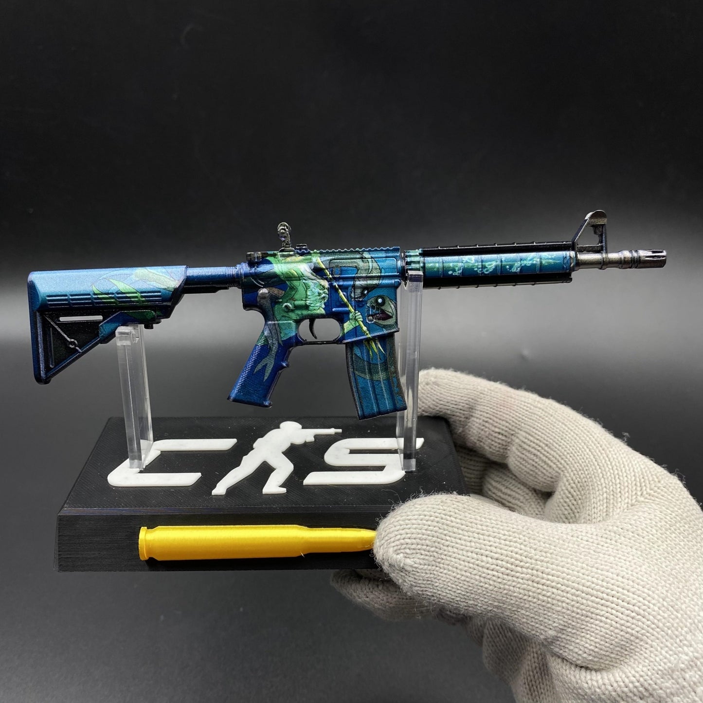 Metal Tiny CS M4A4 Poseidon Gun Miniature For Collection
