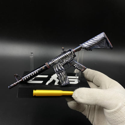 CS M4A4 Zubastick Miniature Gun Metal Replica Rifle Game Fan Collectible Gift