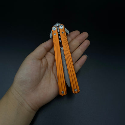 IRL CNC Balisong Trainer Butterfly Knife Trainer Unsharpened Practice Balisong Collectible