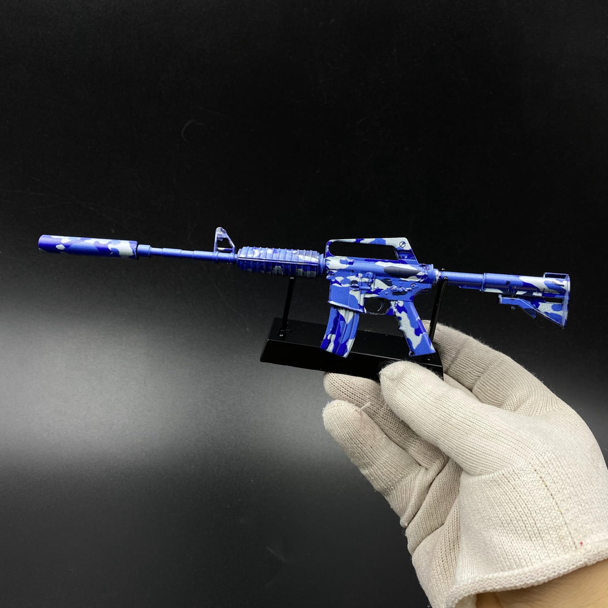M4A1-S Bright Water Mini Metal Replica Gun for Collectible