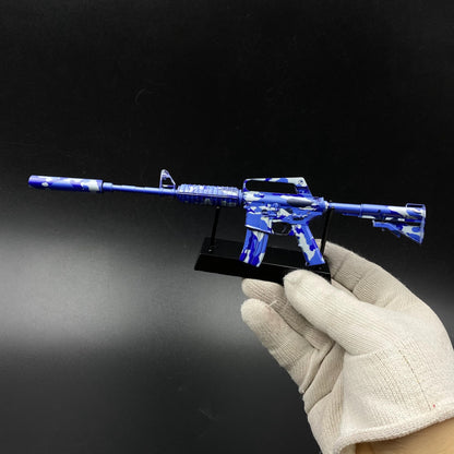 M4A1-S Bright Water Mini Metal Replica Gun for Collectible