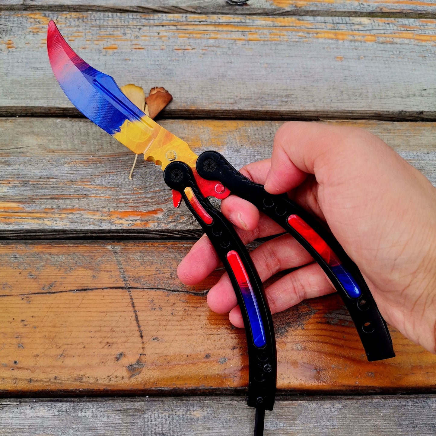 Global Offensive Game Butterfly Knife Blunt Blade Trainer Replica