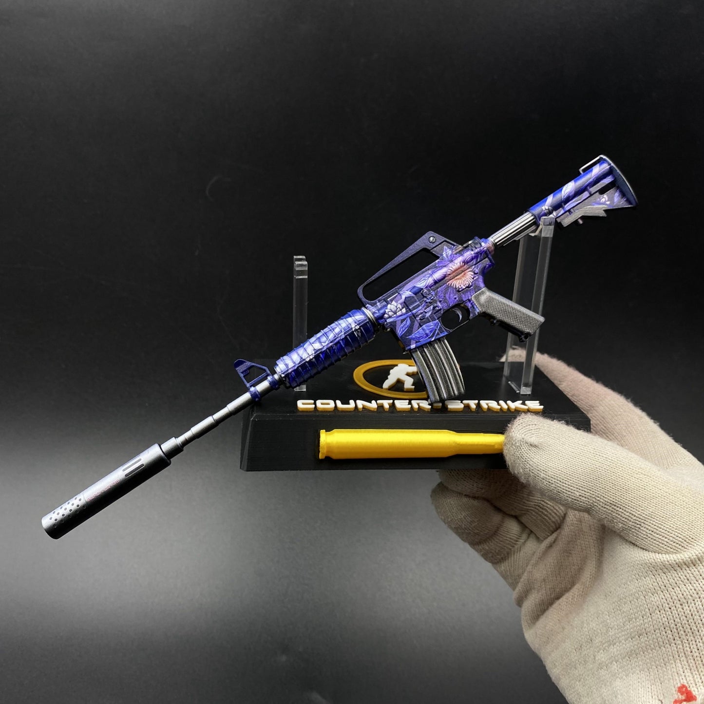 CS M4A1‑S Black Lotus Metal Tiny Gun Replica for Collectible