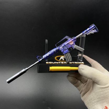 CS M4A1‑S Black Lotus Metal Tiny Gun Replica for Collectible