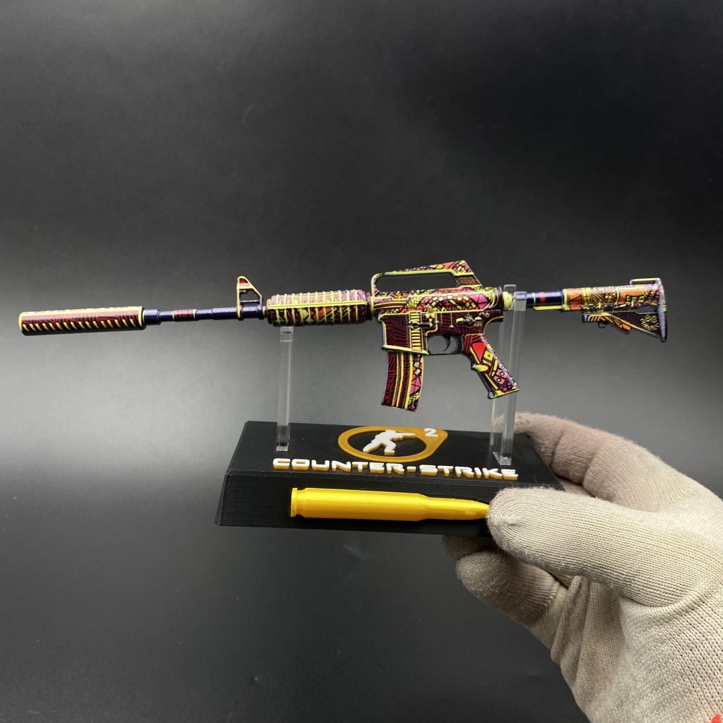 M4A1-S Chantico’s Fire Mini Metal Replica Gun for Collectible