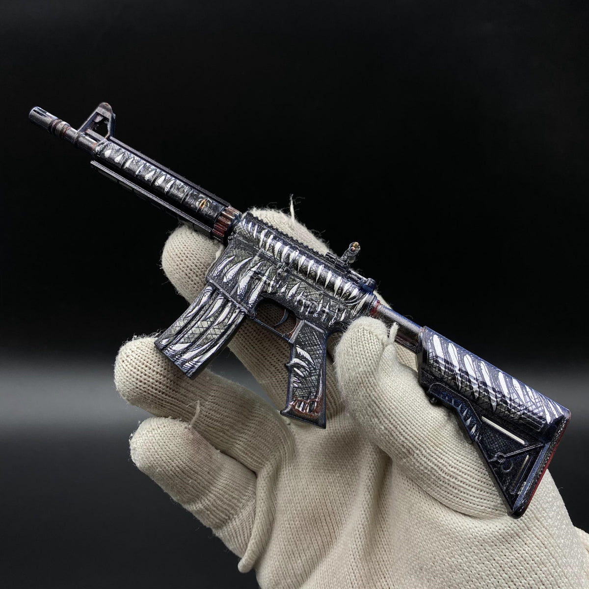 CS M4A4 Zubastick Miniature Gun Metal Replica Rifle Game Fan Collectible Gift