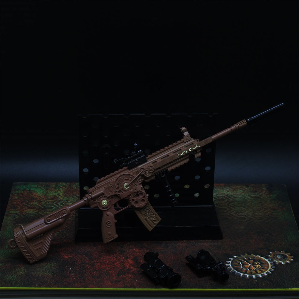 Steampunk HK416 Miniature Metal Gun 21CM/8.3"