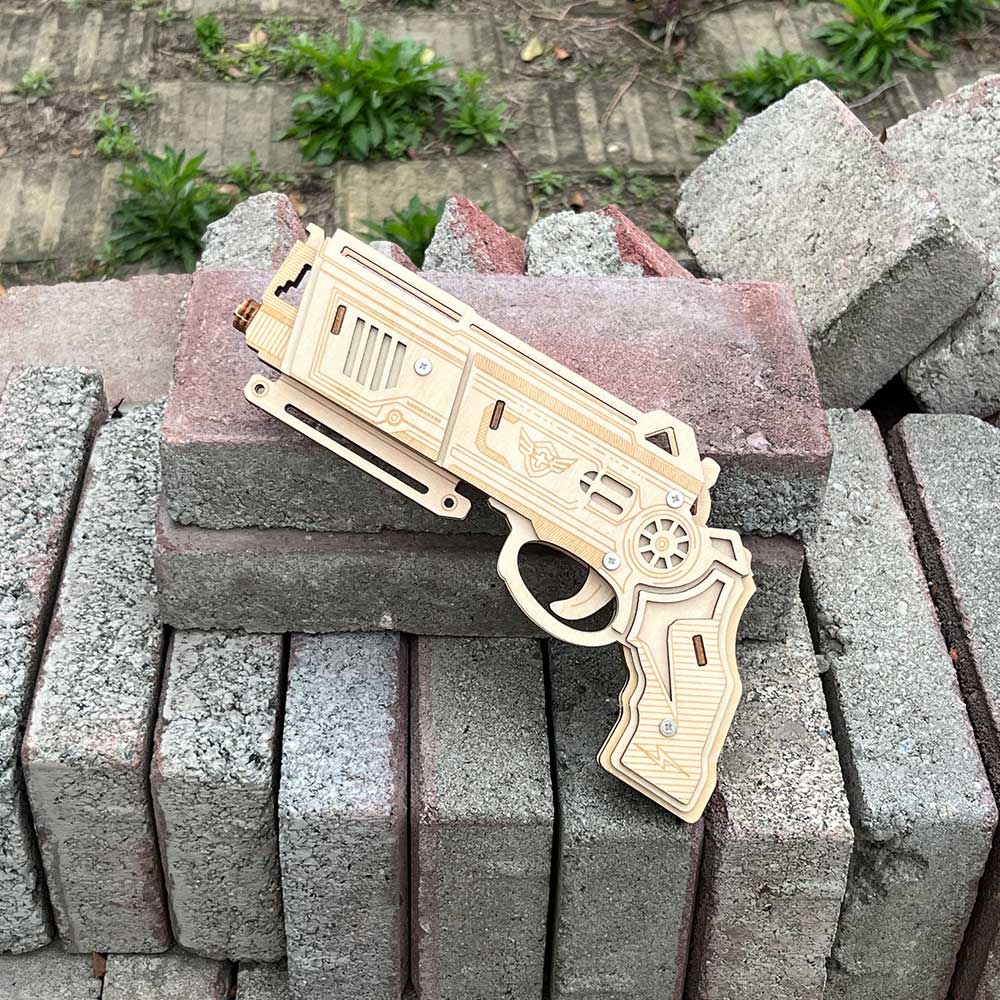 3D Wooden Rubber Band Gun Model Kit