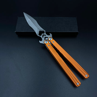 IRL CNC Balisong Trainer Butterfly Knife Trainer Unsharpened Practice Balisong Collectible